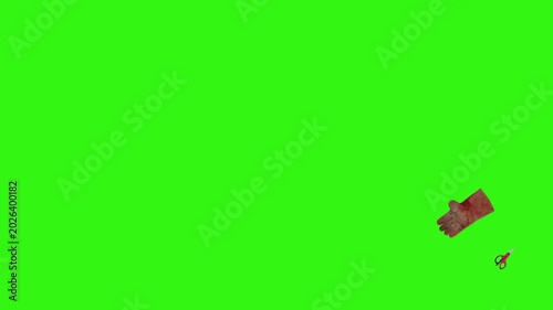 Collection of electrical and repair tools floating on a green background