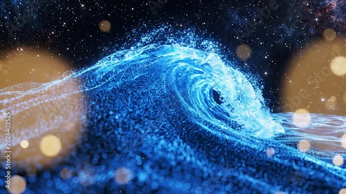 Blue wave in space emphasizing sleek aesthetics and strong visual impact