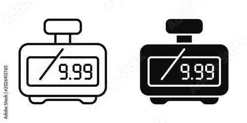 Konstfotografi Taximeter line and glyph icons