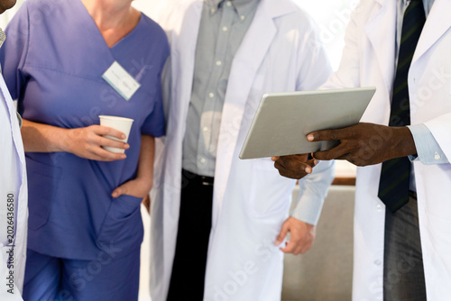 Photography Medical professionals discussing technology photo