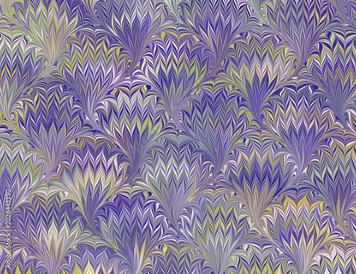 Thistle Pattern Marbling Background