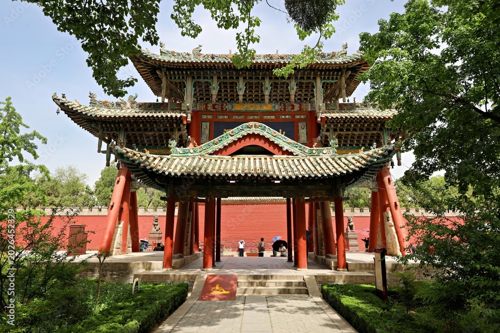 Fototapeta premium Haizhou Guandi Temple (Haizhou Ancestral Temple of Guandi), Yuncheng, Shanxi, China