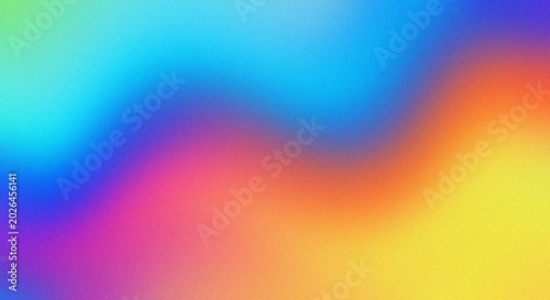 Smooth gradient blend of vibrant colors flowing in a wavy pattern Grainy Noise Texture Design for Retro Poster Header and Web Backdrop