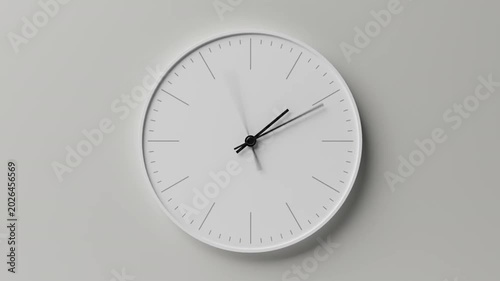 Minimal Black Wall Clock Timelapse Fast Passage of Time Concept