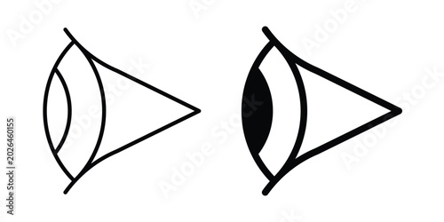 Obraz na płótnie Eye side icon - web black vector design.
