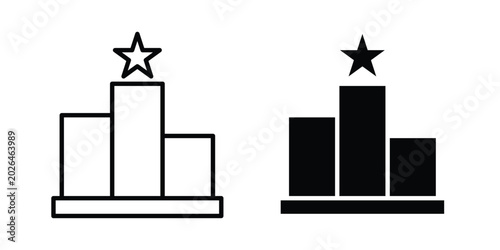 Tableau sur toile Leaderboard icon - web black vector design.