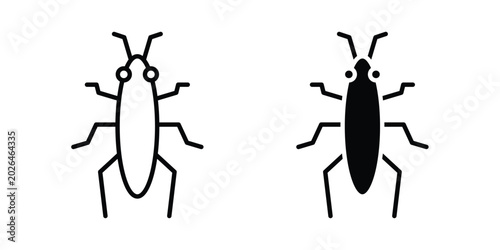 Fotografie Locust icon - web black vector design.