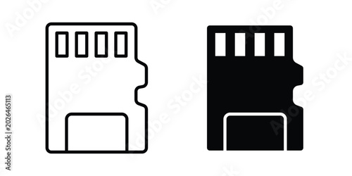 Slika na platnu Memory icon - web black vector design.