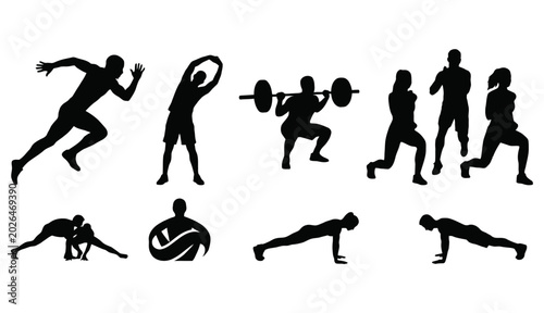 silhouettes of sport