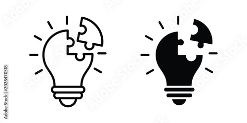 Bild auf Leinwand Problem solving icon - web black vector design.