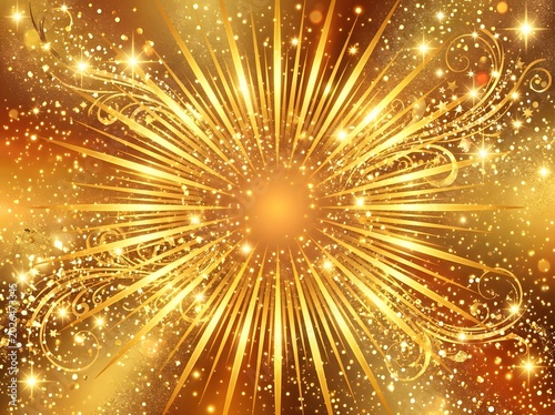 Golden_Rays_and_Sparkles_Design