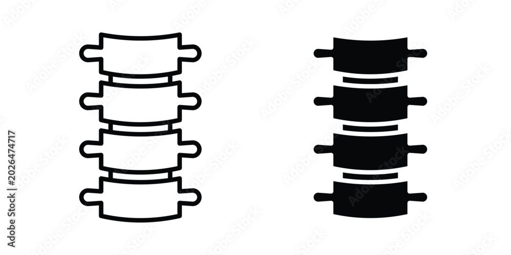 Foto Spine icon - web black vector design.