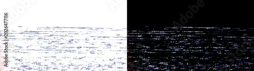 Foto Horizontal blue digital scanlines and data noise isolated on transparent backgro