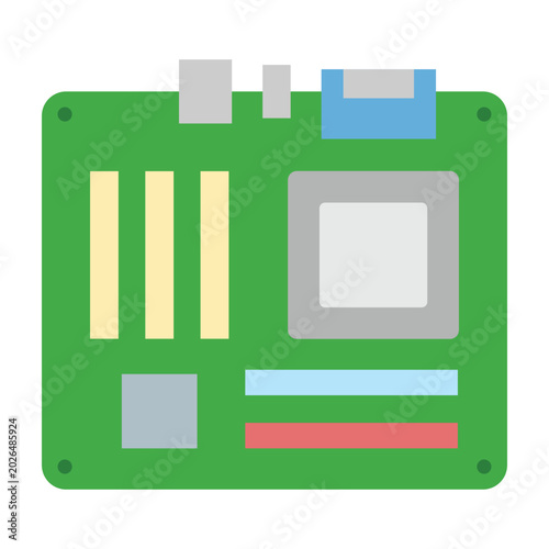 Motherboard Icon Design Template Simple