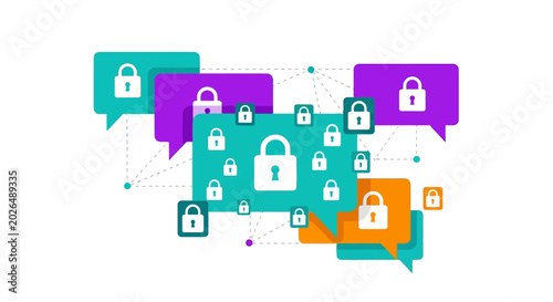 Secure Communication and Data Protection Concept.