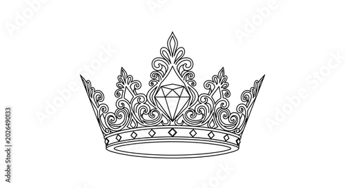 Tableau sur toile Elegant Royal Diamond Crown Symbolizing Luxury and Nobility