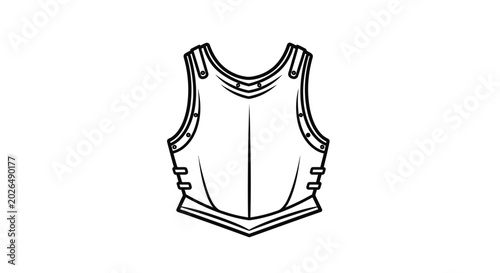 Cuadro en lienzo Medieval Steel Breastplate Armor for Historical Reenactment