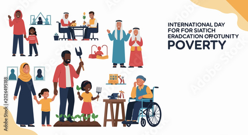 Canvas Print International Day for the Eradication of Poverty