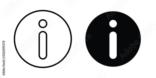 Photos Information icon line, outline and flat vector elements