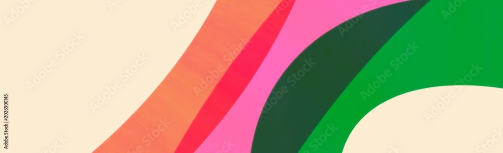 Obraz premium Playful abstract background with colorful geometric overlapping shapes