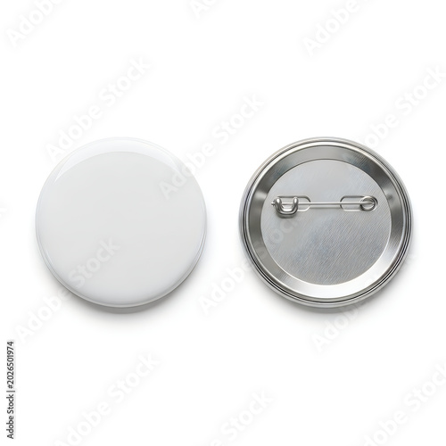 Blank button badge with safety pin attachment