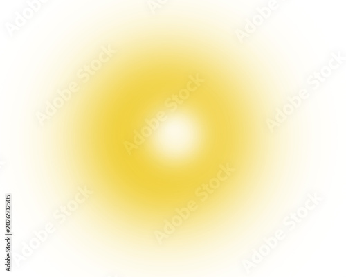 Abstract yellow light glow effect isolated on transparent background