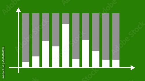 Modern business success graph chart featuring rising revenue trends, glowing profit arrow, and increasing sales indicators on green background illustrating financial achievement goals