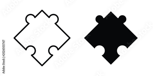 Bild auf Leinwand Puzzle compatible icon line, outline and flat vector elements