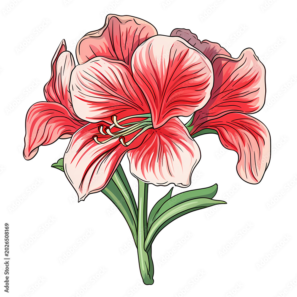 Obraz premium Amaryllis flower isolated