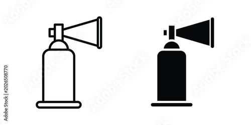 Photography Air horn icon liner logo vector