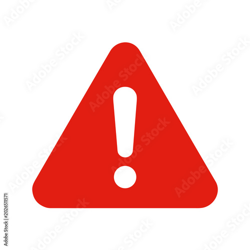 Red triangle high risk exclamation mark PNG icon. Warning alert hazardous situation attention symbol PNG.