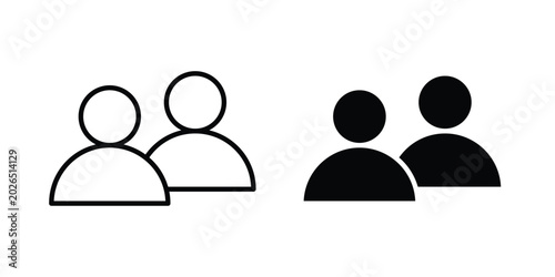 Tableau sur toile Guest icon liner logo vector