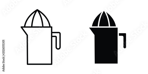 Photos Juicer squeezer icon liner logo vector