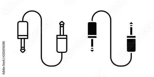 Bild auf Leinwand Audio cable icon