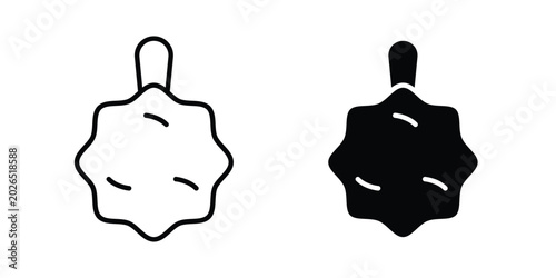 Foto Shower sponge ball icon liner logo vector