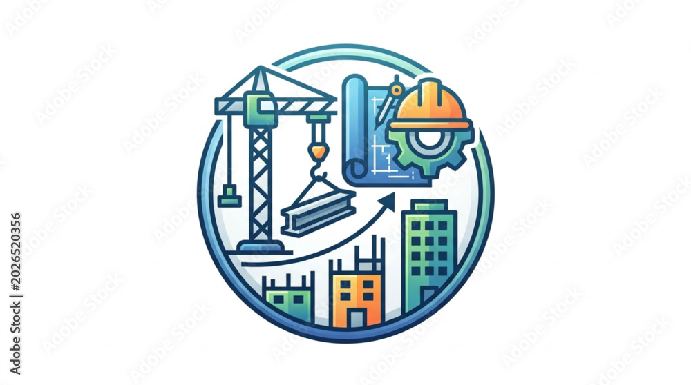 Naklejka premium Construction Industry Building Development and Engineering Concept.