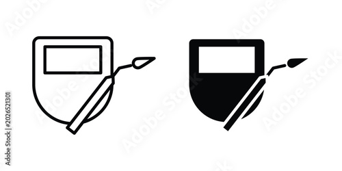 Foto Welding icon liner logo vector