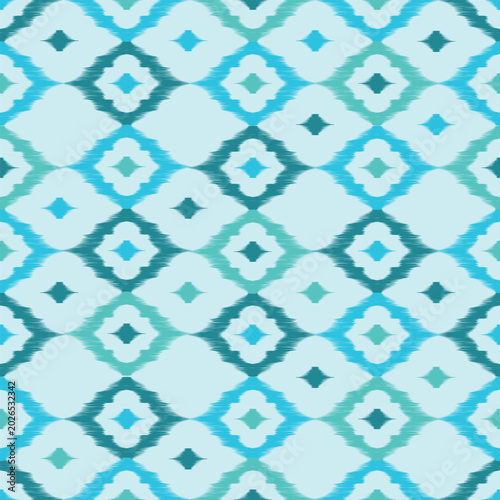 seamless pattern with blue flowers