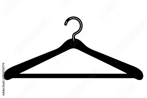 Tableau sur toile hanger black icon, clothes hanger silhouette art