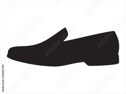 Slika na platnu Loafer icon symbol vector, Black  silhouette design of a simple casual loafer sl