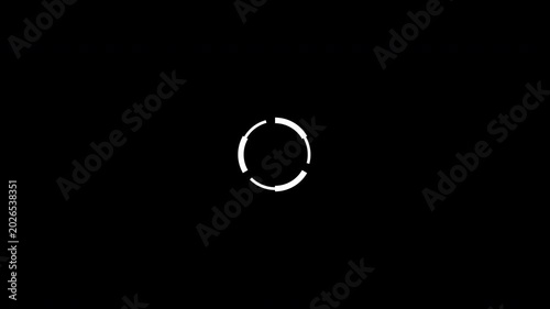Minimal UI Loading Animation Circle Line With Different Stroke and Rotate Clean White Loop Transparent Background