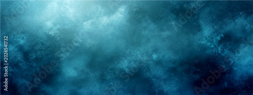Foto Abstract dark blue teal swirling smoke wisps, ethereal atmospheric gradient, dramatic textured background, representing mystery, power, or creative energy
