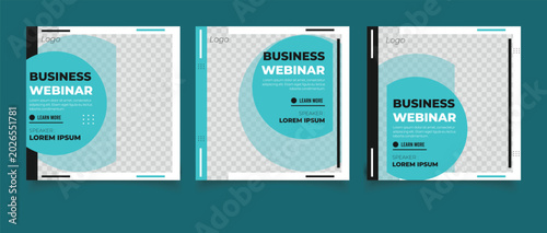Business conference meeting social media post banner design template