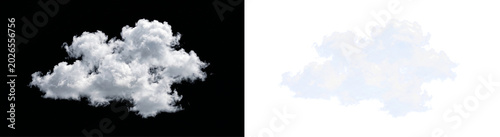 Photography Realistic white cloud png isolated on transparent alpha channel background, natu