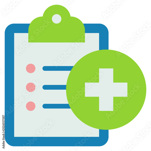 health checklist check doctor hospital support report flat style icon
