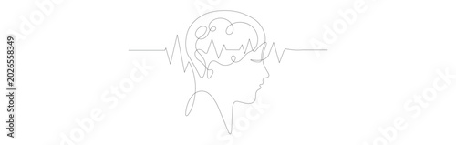 Photos Human brain vector icons – brain icon set with line art