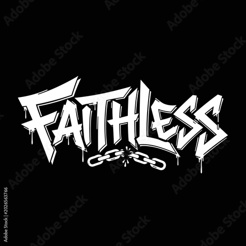 Faithless logo with chain graffiti style.