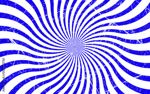 Blue and white optical illusion spiral pattern