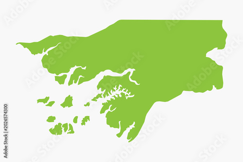 Foto Vector graphic artwork suitable for print and web containing flat detailed map o