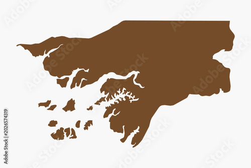 Tableau sur toile Vector graphic artwork suitable for print and web containing flat detailed map o